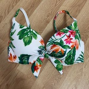 Target Purchased, Shade & Shore Tropical Bikini Top